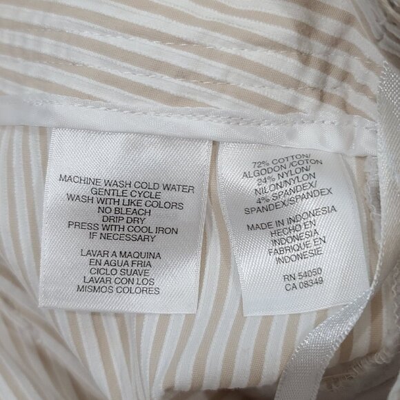 Jones New York Signature Stretch 12" Bermuda Shorts Women's Size 6 White Beige - Picture 4 of 8